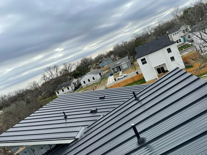Standing seam metal roof panels with vents for Skylight Repair in Demarest